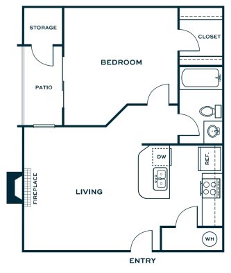 the floor plan for a two bedroom apartment at The  Jaxon